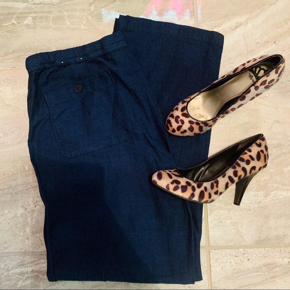 Blue Linen Pants